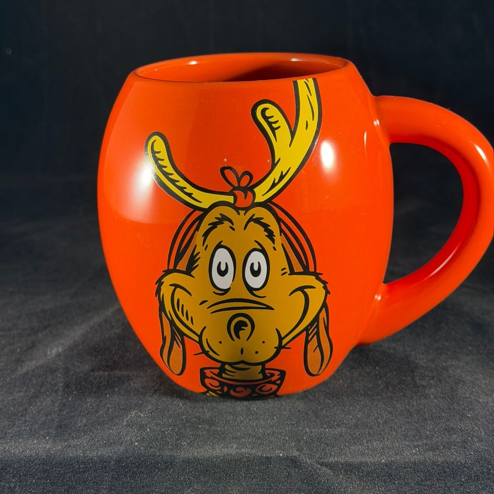 Vandor Dr Seuss The Grinch Max the‎ Dog Orange Ceramic Coffee Mug 2014 18oz
